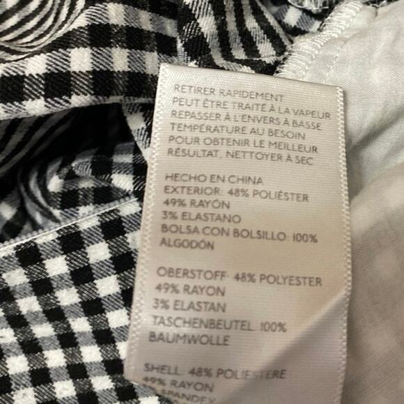 Urban Outfitters Black White Gingham Checkered Pocket A Line Mini Skirt Size S - Picture 5 of 5